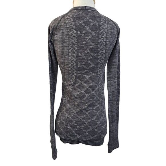 Lululemon Rest Less Long Sleeve Crew Neck Yoga Fitness Grey Charcoal Top Size 4 - Picture 3 of 7